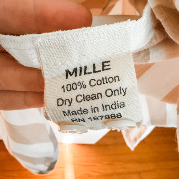 Mille Joni top in Cappuccino Stripe, Medium - Picture 6 of 8